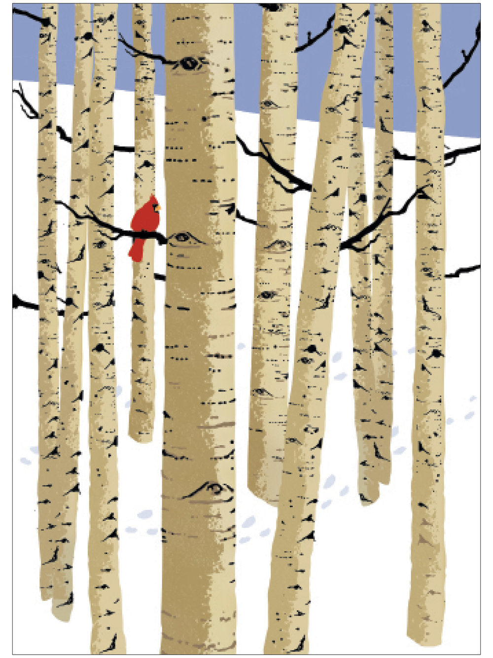 Birch Trees Holiday Card