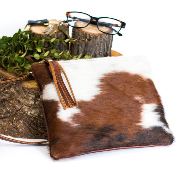 Caroline Cowhide & Leather Crossbody With Removable Strap 