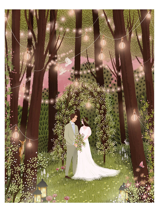 Enchanted Woodland Wedding Card