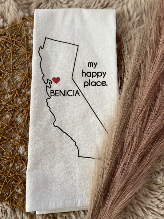 Benicia, CA my Happy Place | Tea Towel