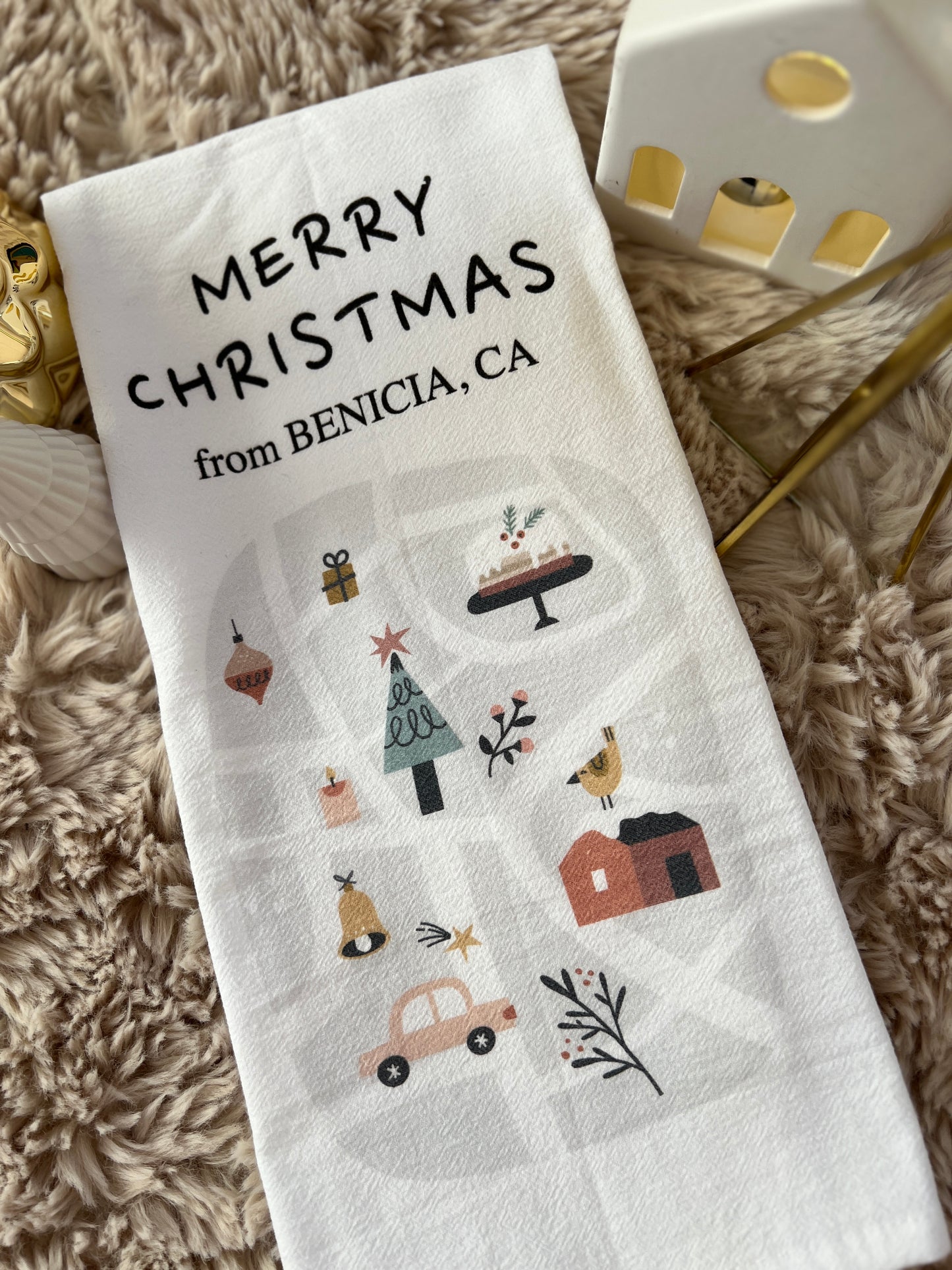 Merry Christmas from Benicia | Tea Towel
