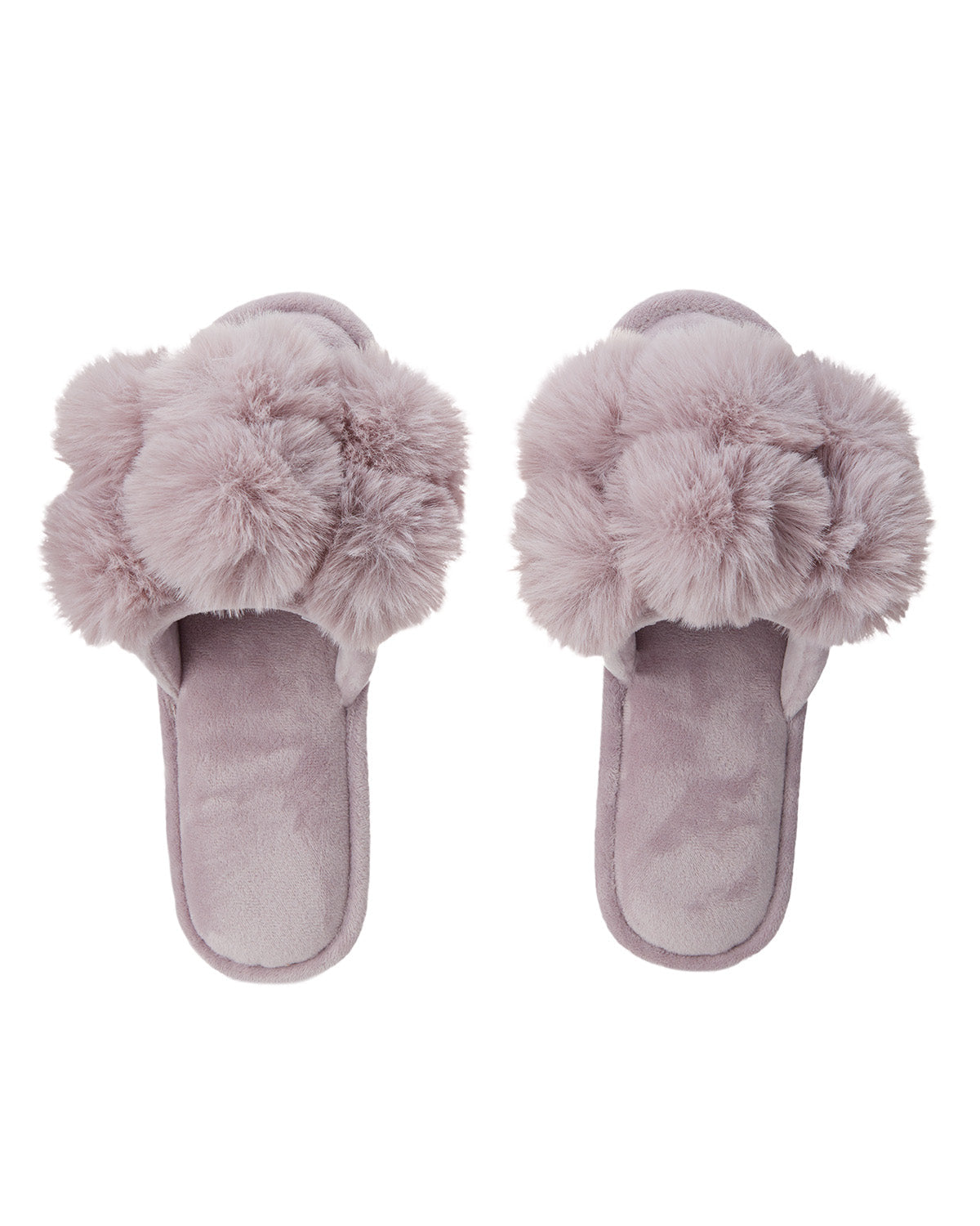 Luxe PomPom Slippers | Lavender