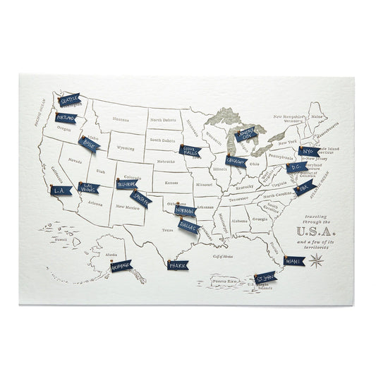 Travel Maps Refill Pin & Flags
