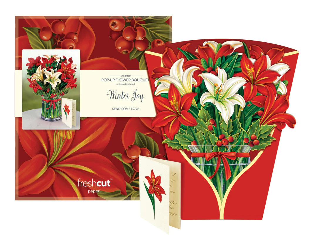 Winter Joy Poinsettia Card Set