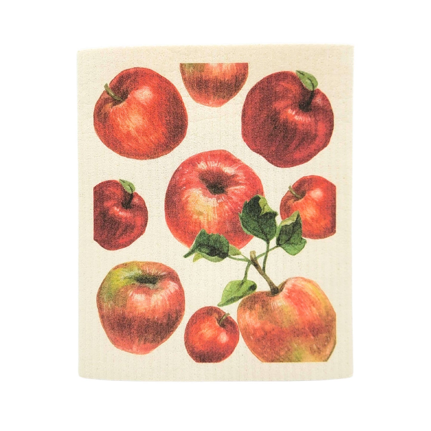 Driftless Studios - Fall Apple Pattern Swedish Dishcloth - Fall Decor