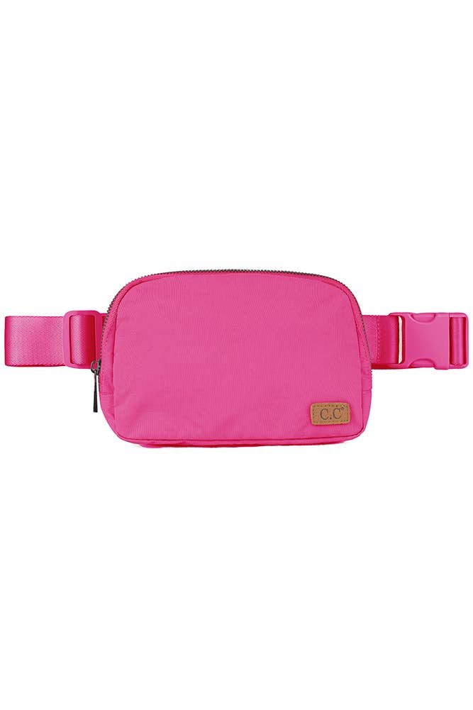 C.C Water Proof Mini Fanny Belt Bag: Hot Pink