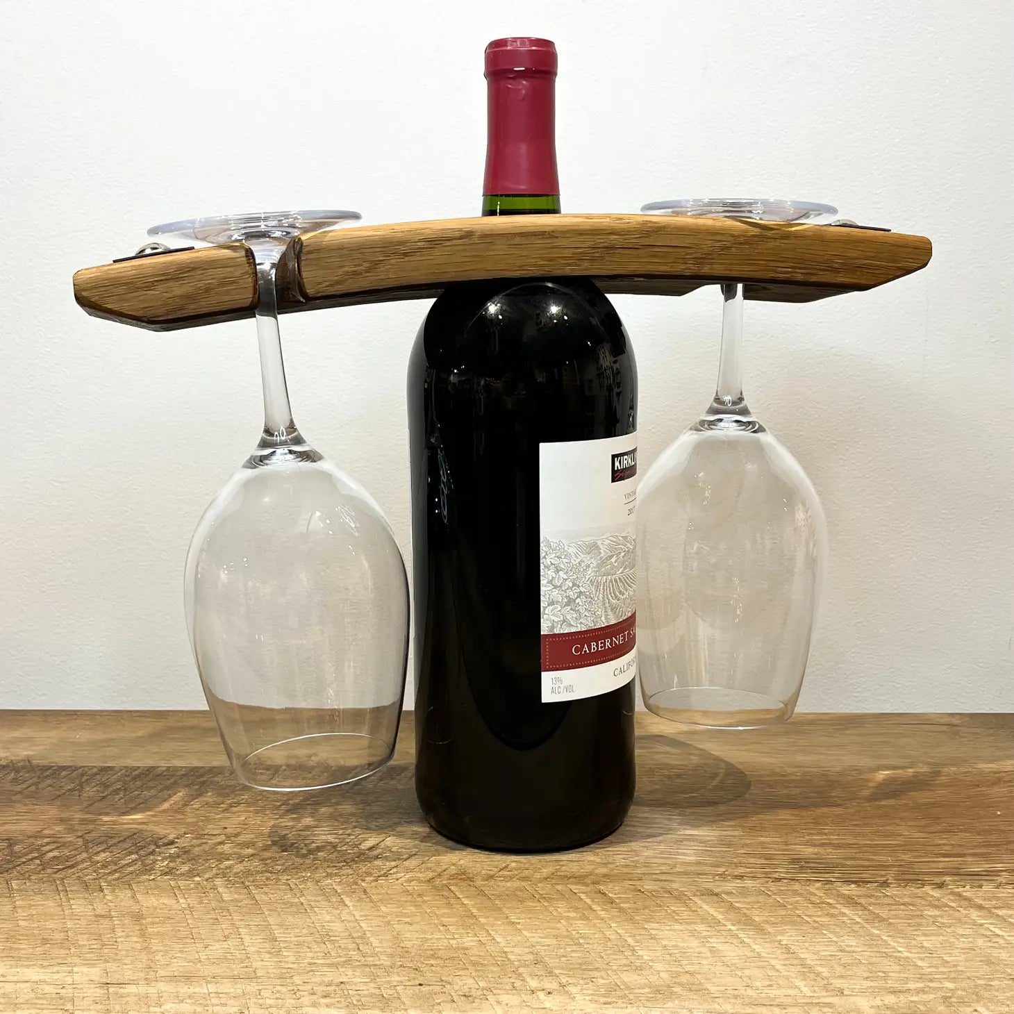 Wine Barrel Date Night Bottle & Glass Rack – The Filling Station Goods