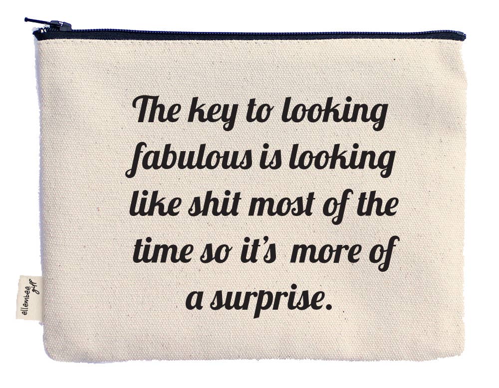 Makeup Zipper Pouches | The key to looking fabulous looking like shit
