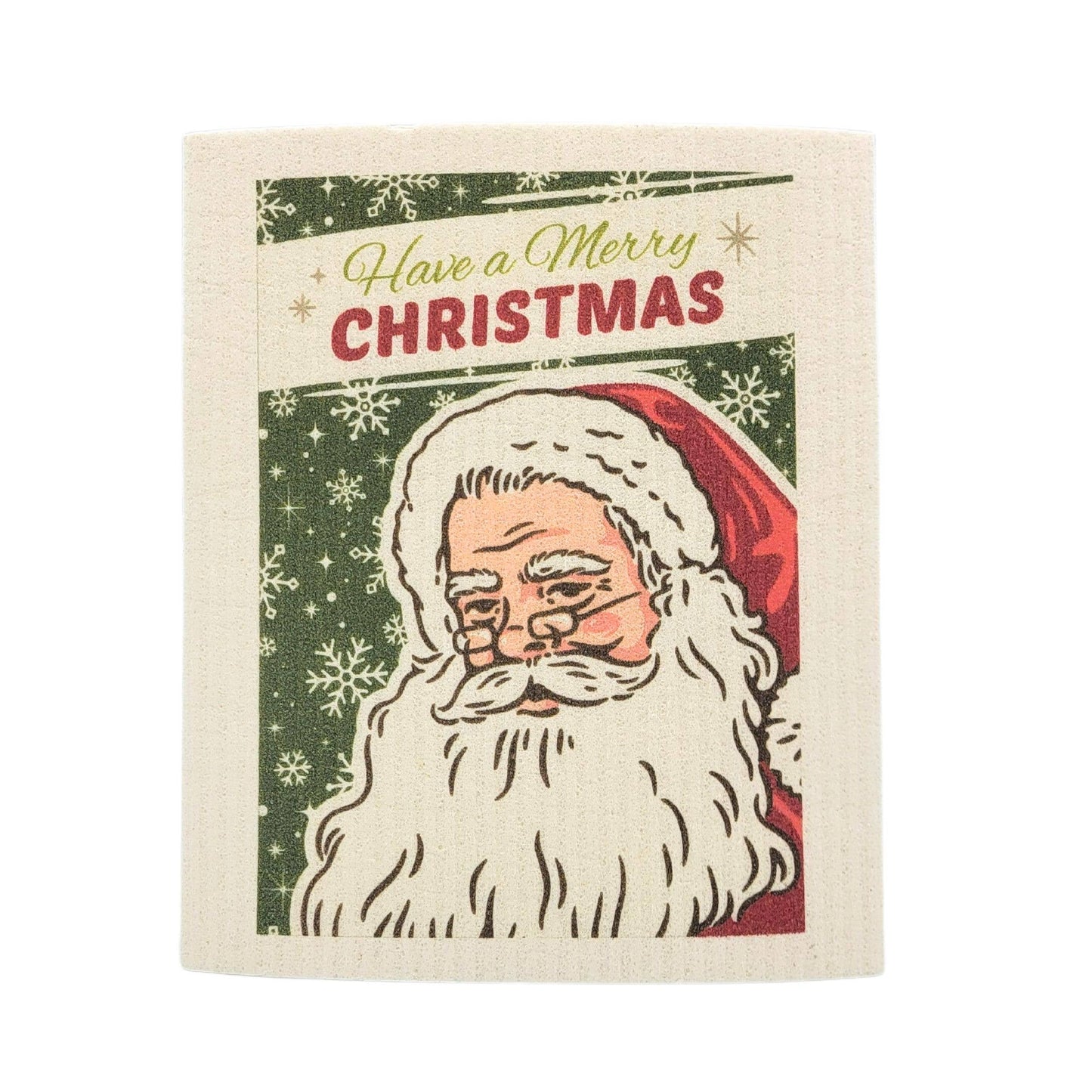 Driftless Studios - Have a Merry Christmas Santa Swedish Dishcloth