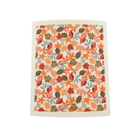 Driftless Studios - Fall Leaf Pattern Swedish Dishcloth - Fall Decor