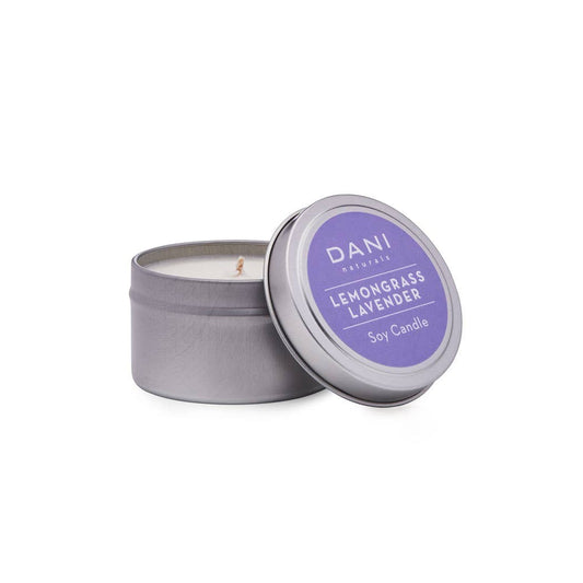 2oz Lemongrass Lavender Travel Candle Tin