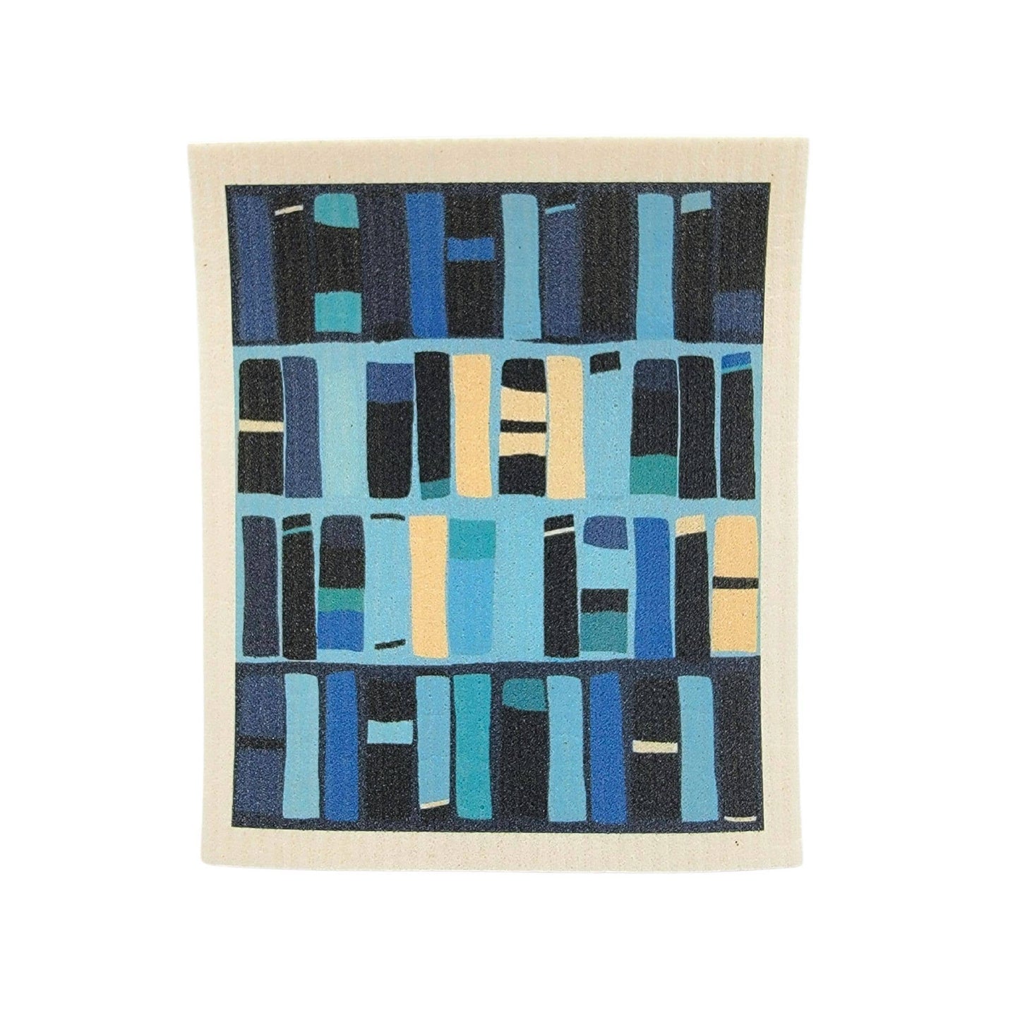 Driftless Studios - Blue Rectangle Boho Pattern Swedish Sponge Cloth - Dishcloth
