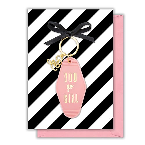 Motel Keychain + Card | You Go Girl!