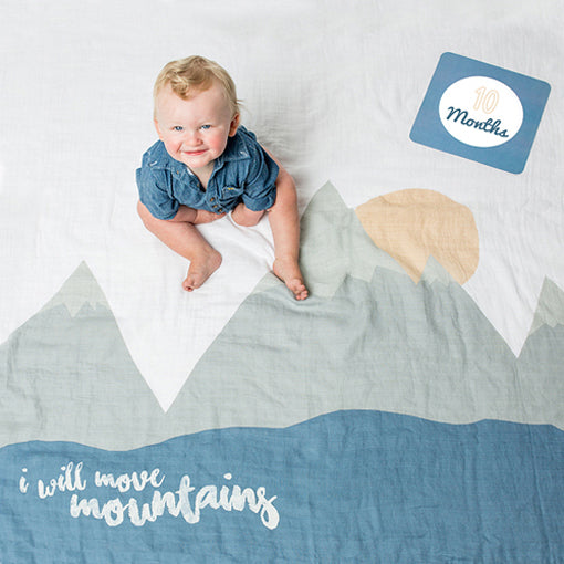 Baby's First Year Blanket & Cards | I Will Move Mountains