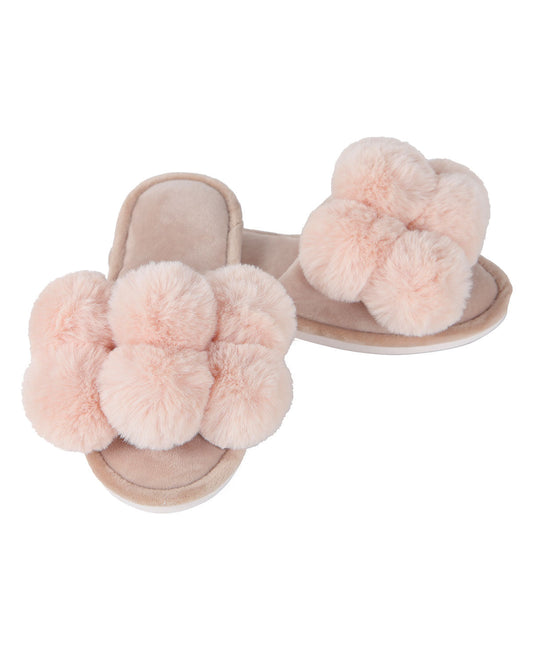 Luxe PomPom Slippers | Blush