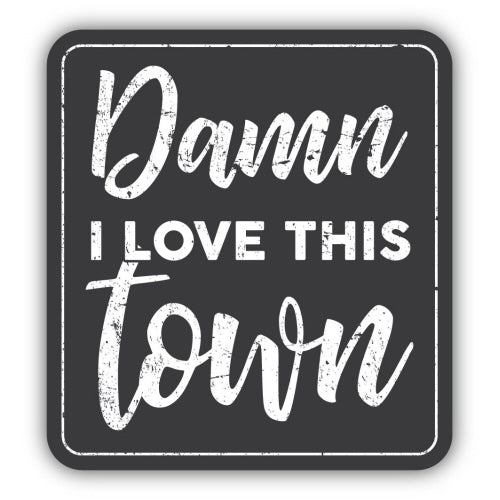 Damn I Love this town Sticker